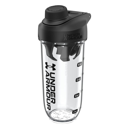 Under Armour UA 24oz Clarity Shaker Bottle Clear/Black OSFA