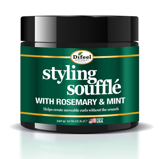 Difeel Rosemary & Mint Styling Soufflé 12 oz. - Nourishing Curl Defining Souffle for Wavy Hair, Curly Hair & Coils Beauty & Personal Care Difeel