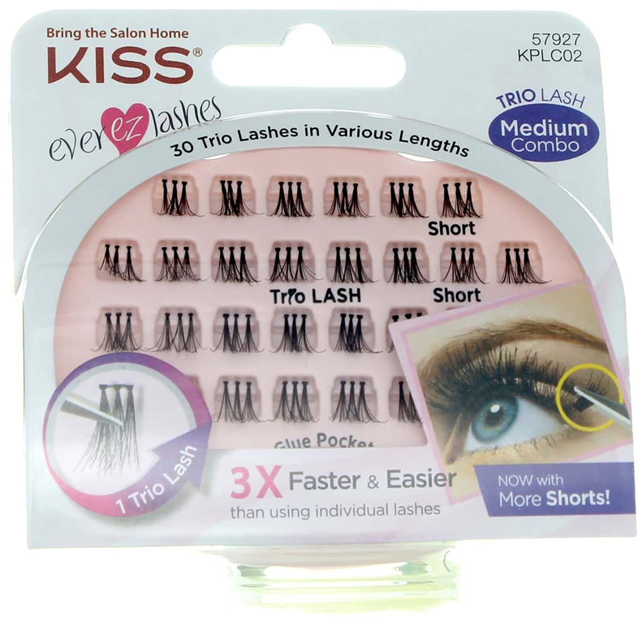 Kiss Ever-Ez Trio Lashes Medium Combo (6 Pack)