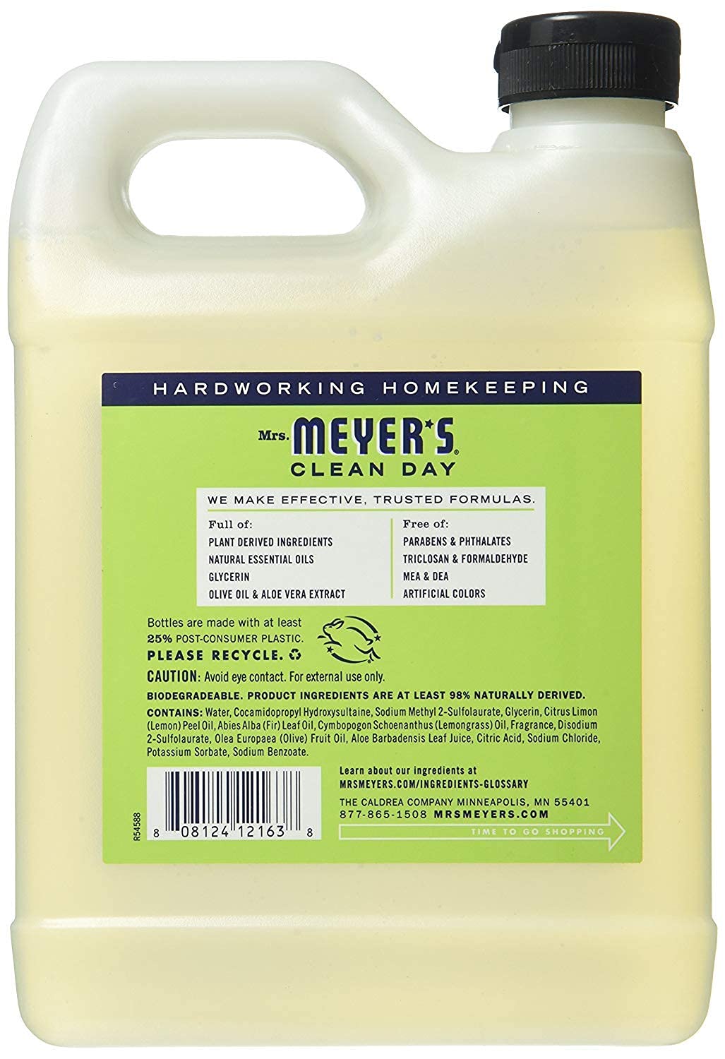Liquid Hand Soap Refill, Cruelty Free and Biodegradable Formula, Herbal Free, Mass Skin Care, Non-Drying, Softening Cleanser, Lemon Verbena Scent, 33 Beauty & Personal Care Lovely Annie