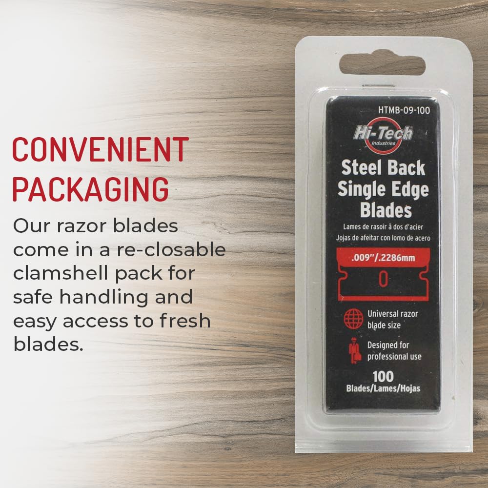 Single Edge Razor Blade, Stainless Steel, Available in Bulk Packs (100) Beauty and Personal Care HI-TECH