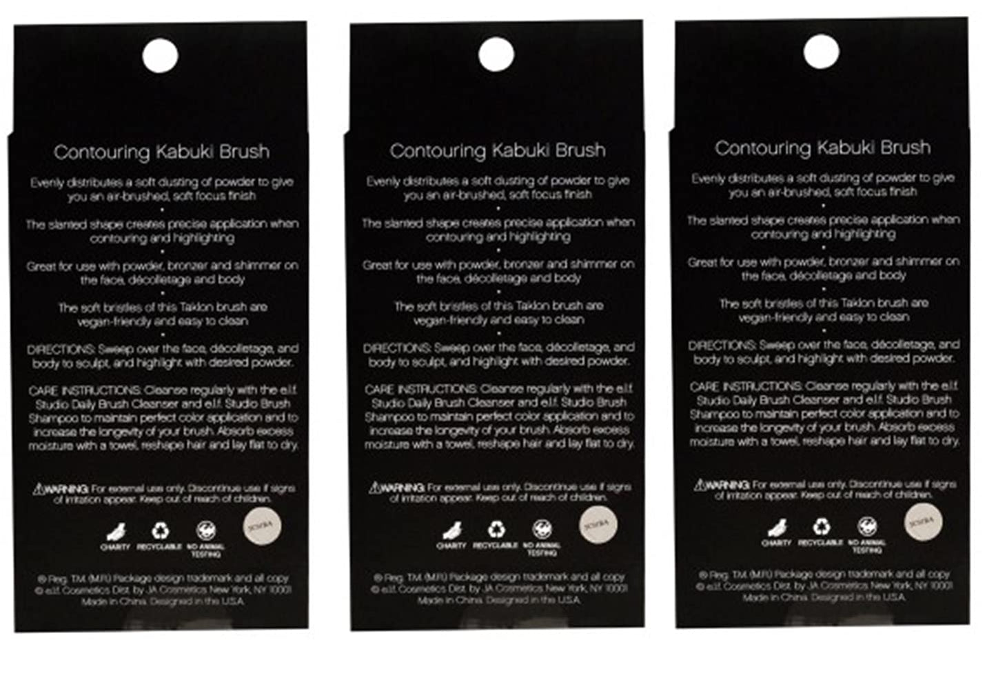 Pack of 3 e.l.f. Contouring Kabuki Brush, 84032