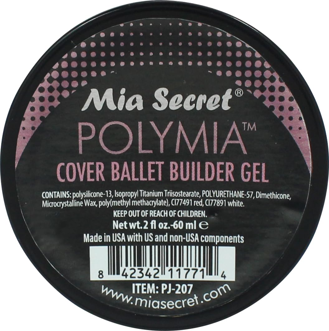 Mia Secret - 2oz POLYMIA polysilicone Gel Nail Builder - UV Led - Builder gel (Cover Ballet) Beauty & Personal Care Mia Secret