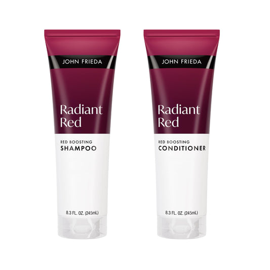 John Frieda Radiant Red Boosting Shampoo and Conditioner Bundle, Red Hair Shampoo and Conditioner, 8.3 Fl Oz, Pack of 2 Beauty & Personal Care John Frieda