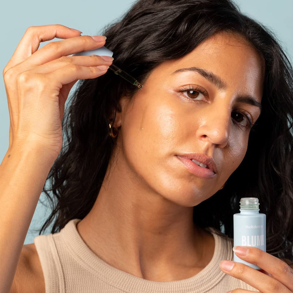 Blume Meltdown Face Oil for Women & Men - Non-Comedogenic Acne Serum with Rosehip Oil, Blue Tansy & Black Cumin Seed - Helps Reduce Redness, Smooth