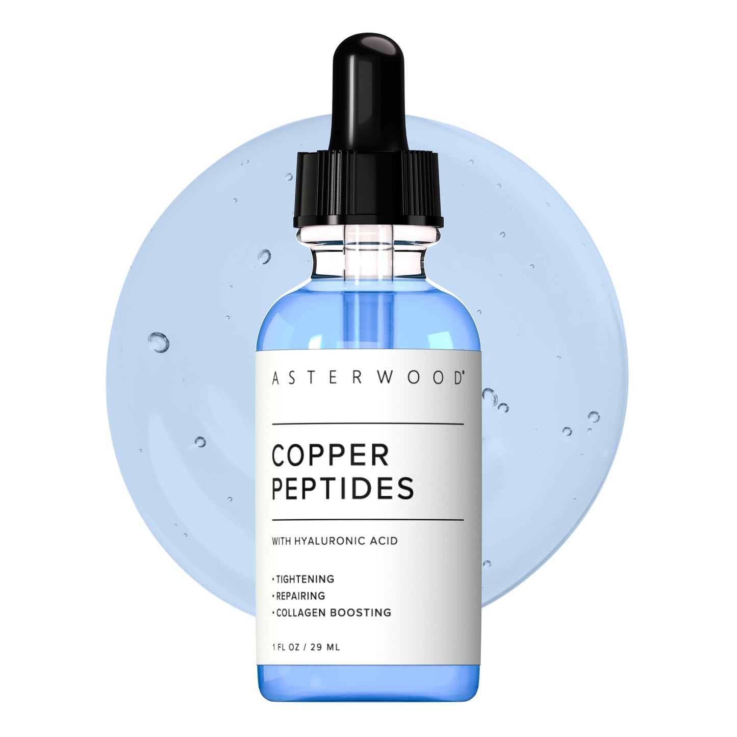Asterwood Copper Peptides Serum for Face - with GHK-Cu Peptide and Hyaluronic Acid - Anti-Aging Facial Serum - 1 Fl Oz Beauty and Personal Care Asterwood