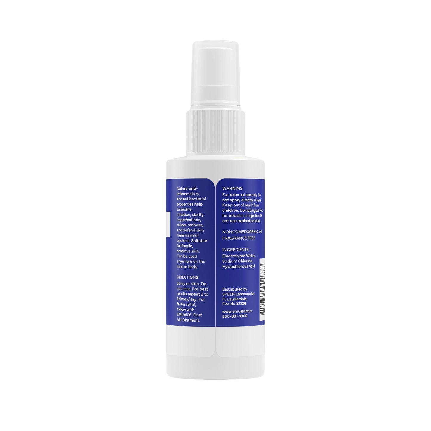 emuaid Clear + Repair Hypochlorous Acid Skin Spray, Hydrating Face and Mist Protection, Multi-Use Care for Sensitive Skin, Travel Size, 2 Pack