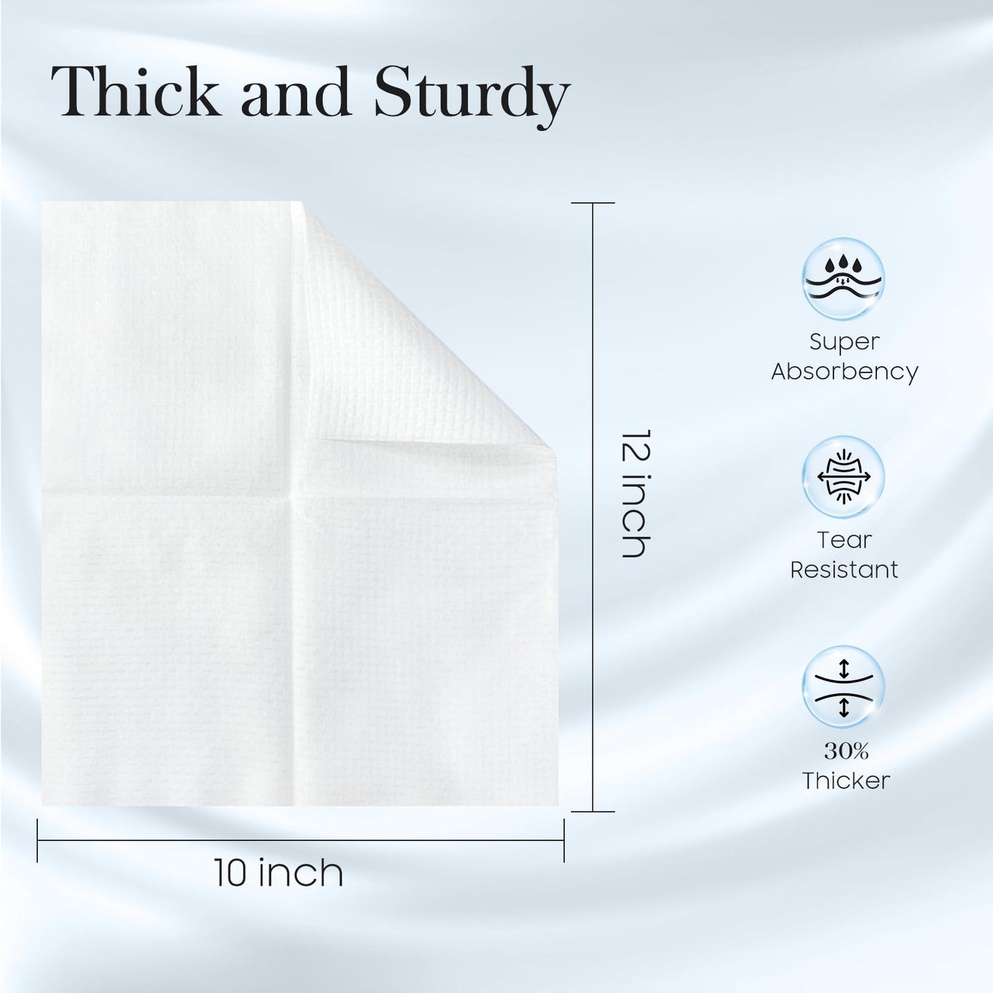Fygrip 2 Pack of 50 count XL Disposable Face Towels 10” x 12”, 100% Viscose Fibre, Soft & Skin Friendly Face Towelettes Disposable, Facial Tissue Beauty and Personal Care FYGRIP