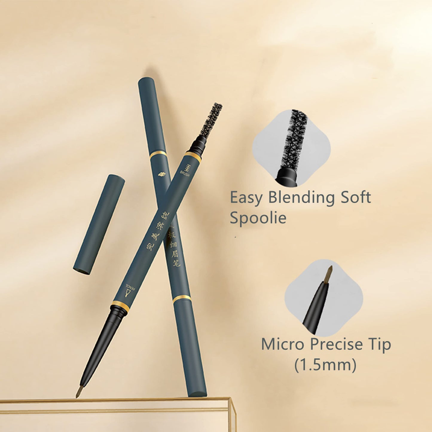 Eyebrow Pencil,3 PCS Waterproof Professional Makeup Micro Brow Pencil,Brow Kit with Eyebrow Brush and Razor,Ultra-Fine Mechanical Pencil,Eyebrow Beauty and Personal Care BECHY