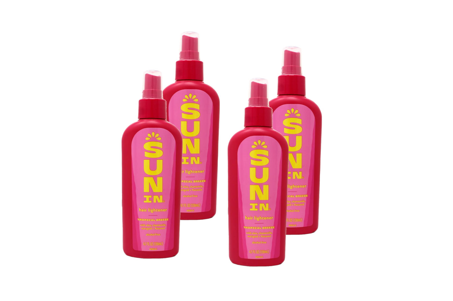 Sun-In Hair Lightener Spray Tropical Breeze, 4.7oz, 4-Pack