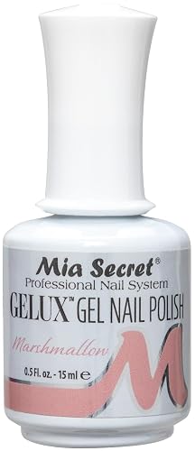 Mia Secret Gelux Soak-off gel nail polish color Marshmallow - Gel polish cured with nail lamp - Esmaltes para uñas en gel de larga duración para Beauty & Personal Care Mia Secret