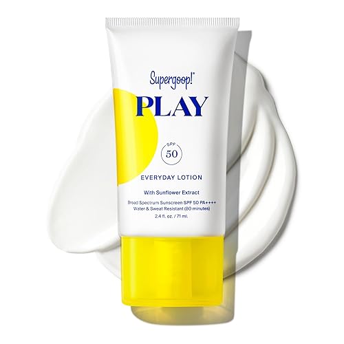 Supergoop! PLAY Everyday Lotion SPF 50 - Broad Spectrum Body & Face Sunscreen - Great for Active Days - Fast Absorbing, Water & Sweat Resistant - 2.4