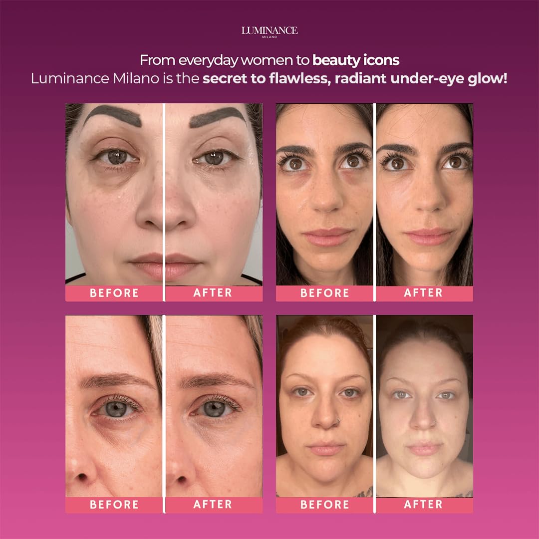 Original Luminance Milano Under Eye Brightener Pink - Lightweight Pink Under Eye Corrector for Dark Circles and Fine Lines - Vegan Concealer Beauty and Personal Care Luminance Milano