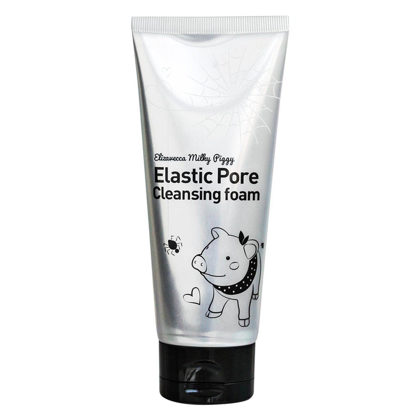 Elizavecca Milky Piggy Elastic Pore Charcoal 5% Cleansing Foam 120ml | black mask face pack | charcoal cleansing | wash off face wash | Not Tested on