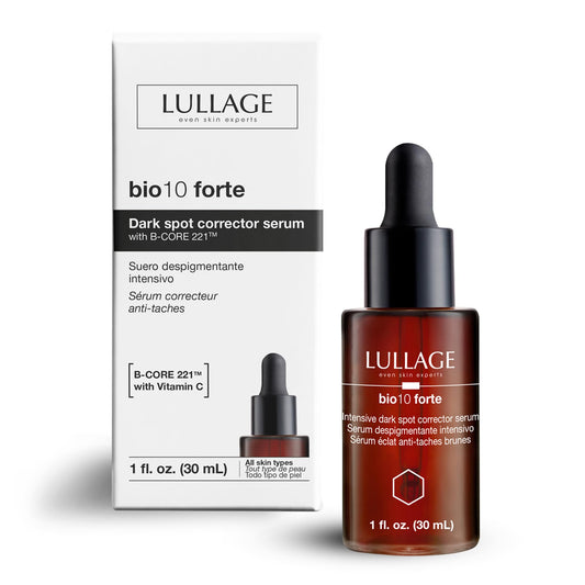 LULLAGE Bio10 Forte Intensive Dark Spot Corrector Face Serum for All Skin Types - B-CORE 221 Technology Vitamin C Serum for Women, 1 Fl Oz Dropper