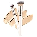 Makeup Brushes Dpolla Pro Foundation Brush and Flawless Concealer Brush Perfect for Any Look Premium Luxe Hair Contour Brush Perfect for Blending