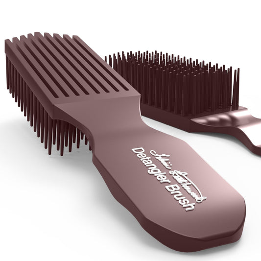 Royal Chocolate Detangler Brush by Felicia Leatherwood - For Kinky, Curly, Wavy 4c or Straight Hair - Tame Your Tangles Smooth Your Coils - Pain Free Beauty & Personal Care Brush With The Best