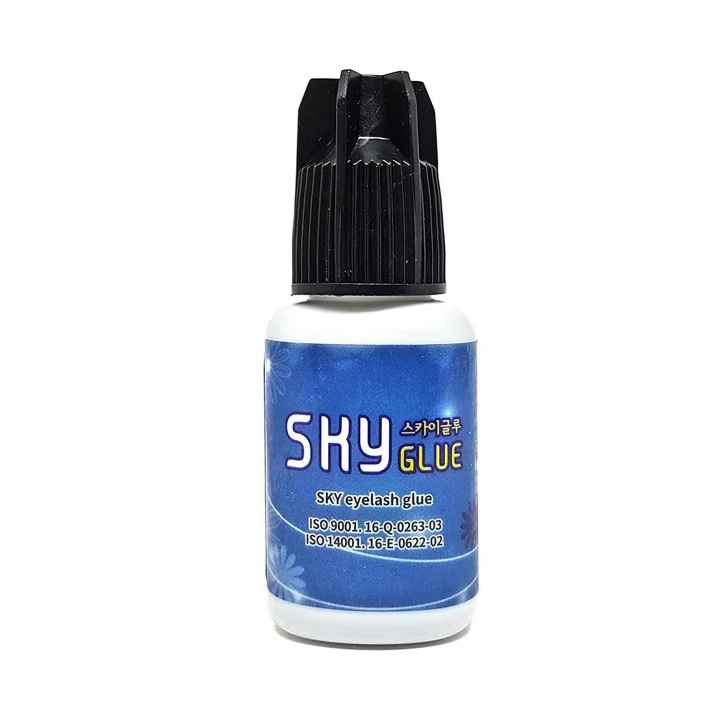 Super Strong Sky D Eyelash Extension Glue 5ml - Professional Black Bonding Adhesive for Long Lasting Semi Permanent Individual Lash Extensions - 3-4s