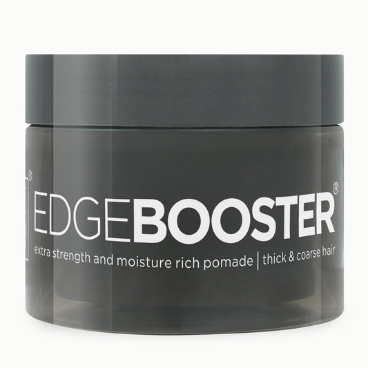 Style Factor Edge Booster Extra Strength & Moisture Rich Pomade | Strong Hold Edge Control Gel for Thick & Coarse Hair | High Shine, Non-Greasy