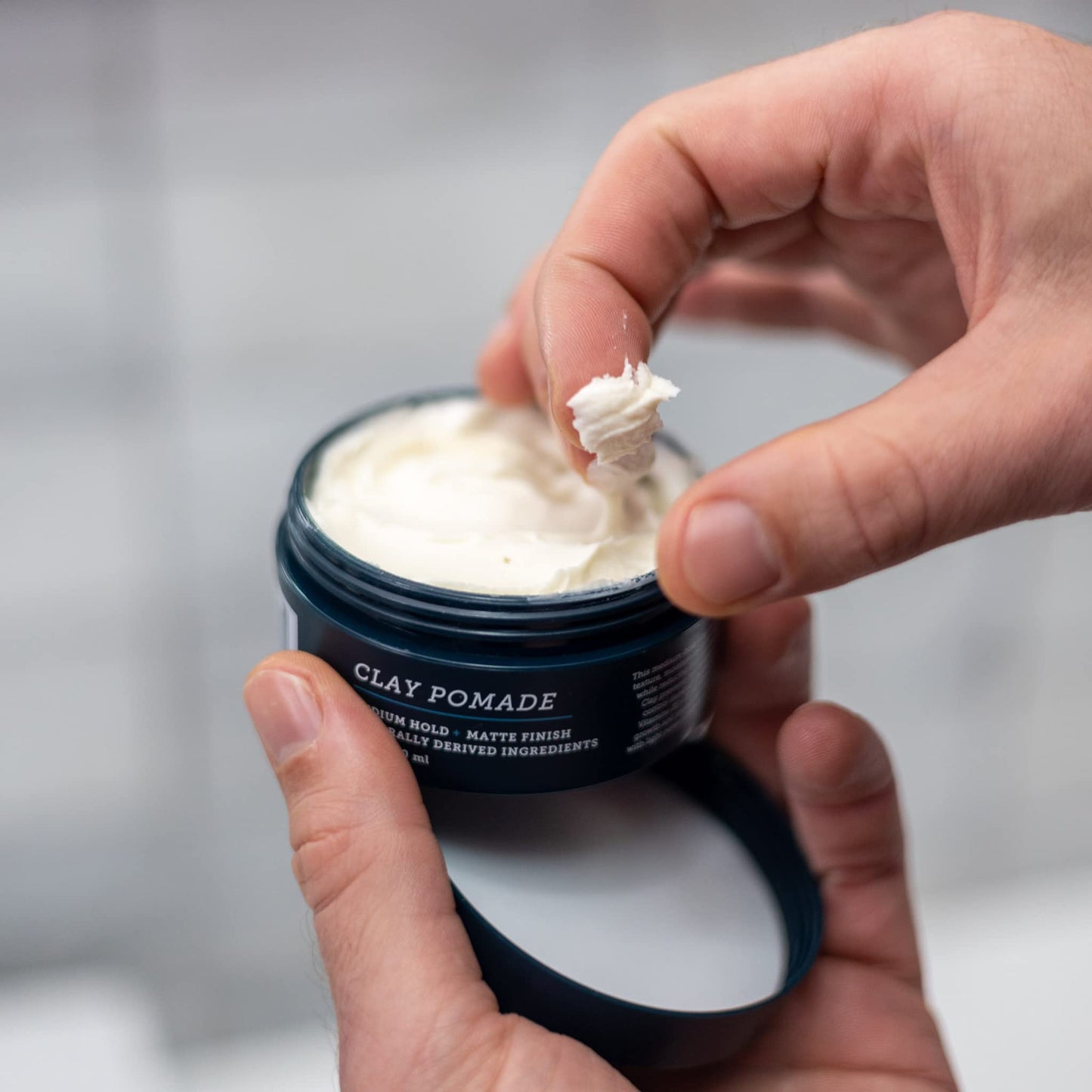 Oars + Alps Clay Hair Pomade for Men with Biotin, Kaolin Oil, Bentonite Clay, Jojoba Oil, Vitamin B7 & B5, Promotes Hair Growth, Medium Hold, Matte