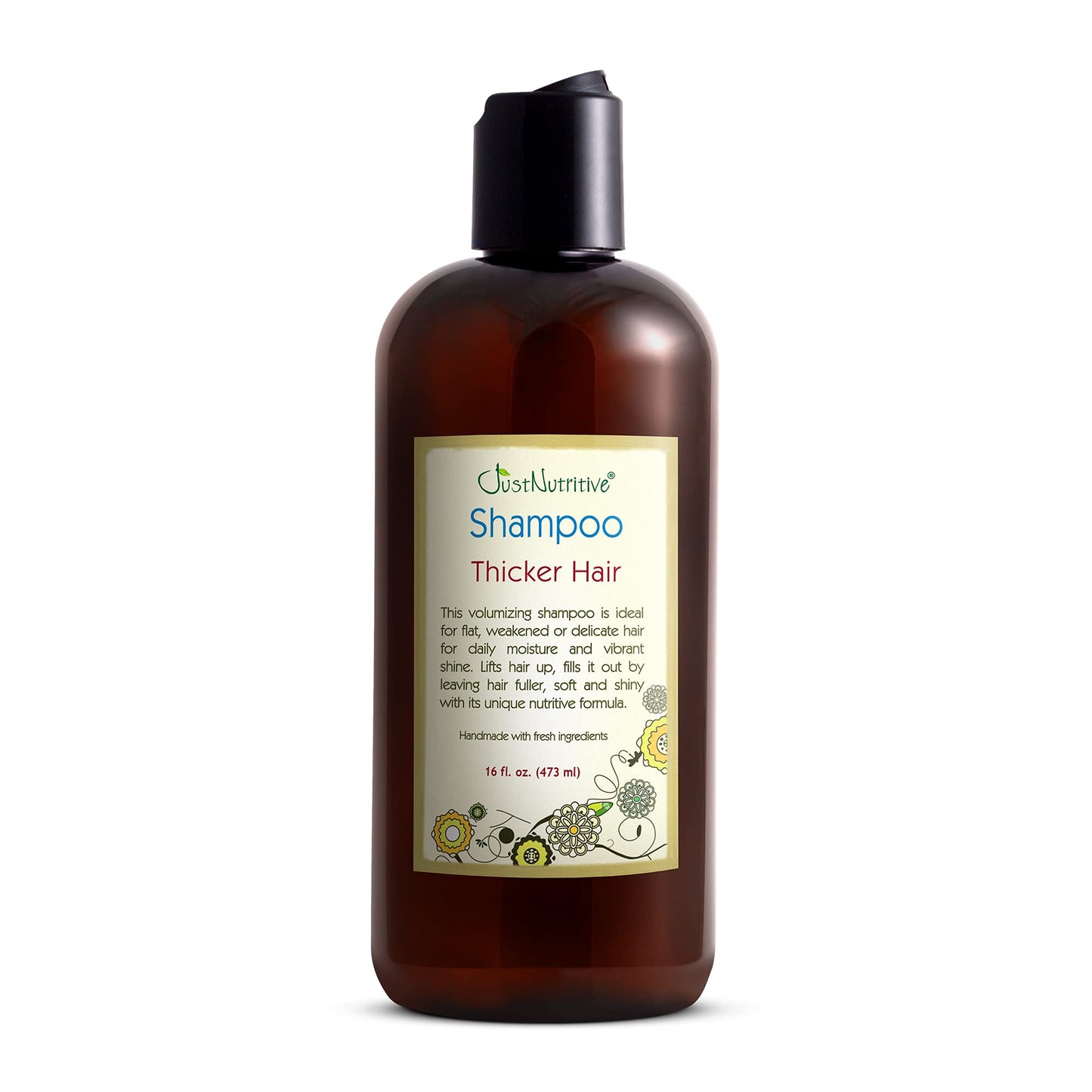 Just Nutritive Thicker Hair Shampoo | Hair Thickening | Hair Growth Thickening Shampoo | Grow Thick Hair | Hair Thickening Treatment for Men and Women