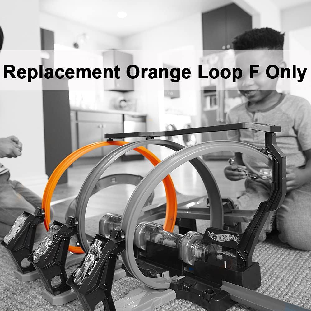 Replacement Parts for Hot Wheels Corkscrew Crash Track Set - FTB65 ~ Die-cast Car Racking Set ~ Replacement Orange Loop F