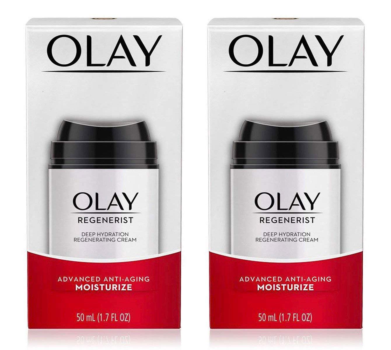 (PACK of 2) OLAY Regenerist DEEP HYDRATION REGENERATING Cream, Advanced Anti-Aging Moisturizer 1.7 Fl Oz (50 ml) EACH
