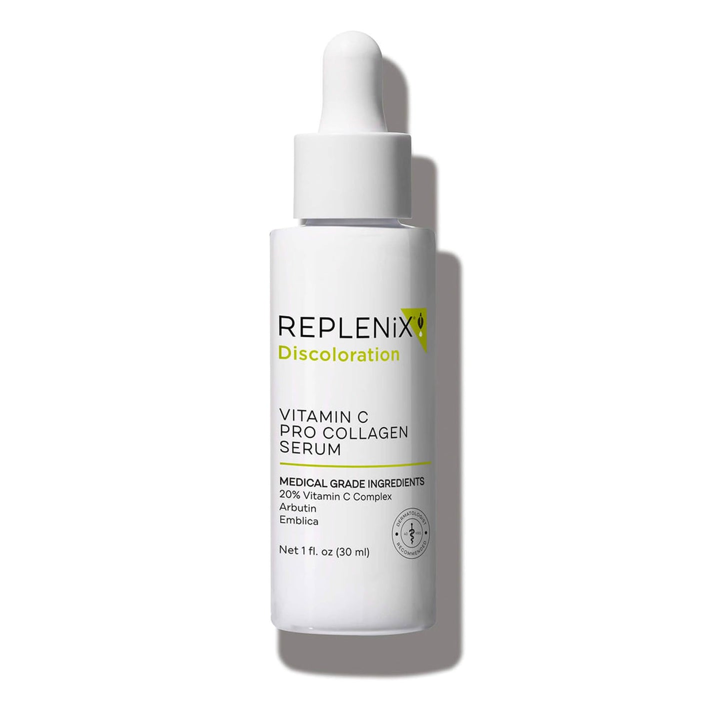 Replenix Vitamin C Pro Collagen Serum, Brightening Anti-Aging Face Treatment with Medical-Grade Antioxidants for Skin Discoloration (1 fl. oz)