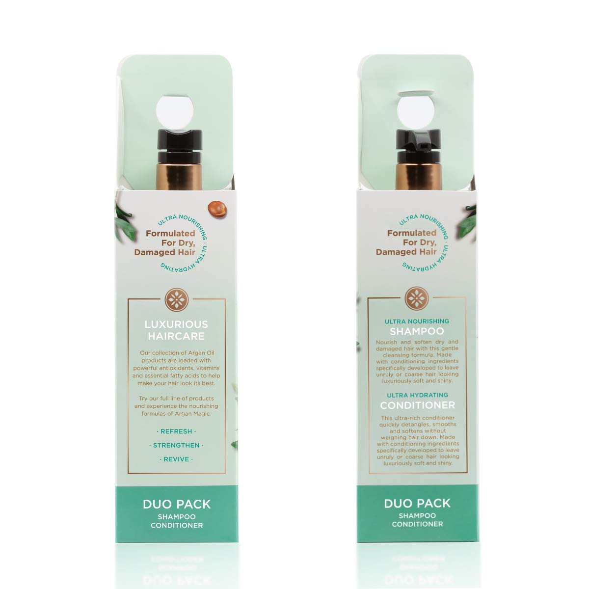 Argan Magic Ultra Shampoo and Conditioner Combo Pack for Dry and Damaged Hair - Revives & Dehydrated Brittle Hair | Detangles, Smooths & Softens |