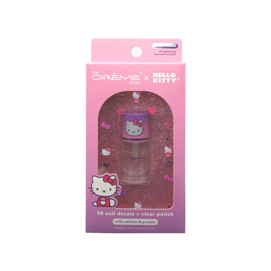 The Crème Shop X Hello Kitty (Purple) 50 Nail Decals + Clear Polish, Nail Stickers for Nail Art, Naik Kits Beauty & Personal Care The Crème Shop