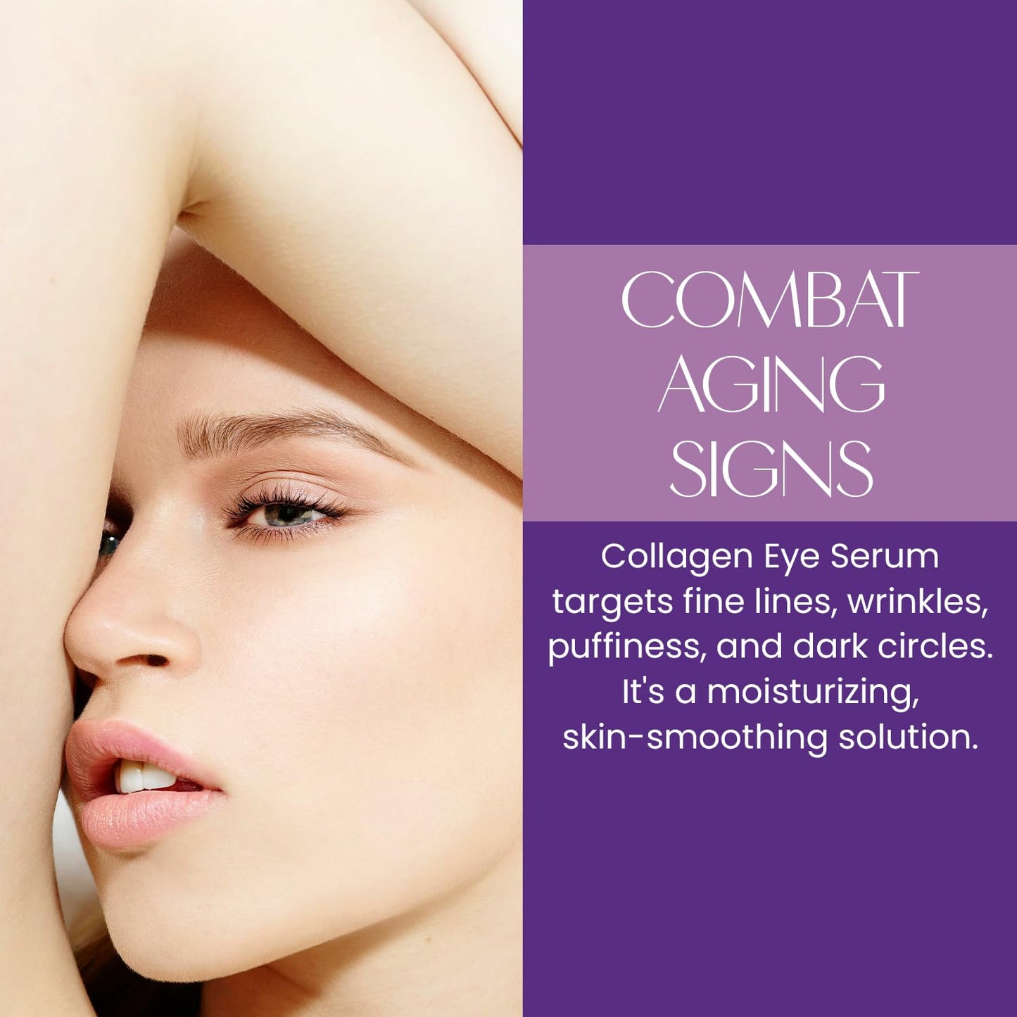 The Beauty Standard Collagen & Hyaluronic Acid Under Eye Serum - Anti-Aging, Hydrating, Reduces Puffiness & Wrinkles - Dermatologist Tested, Korean