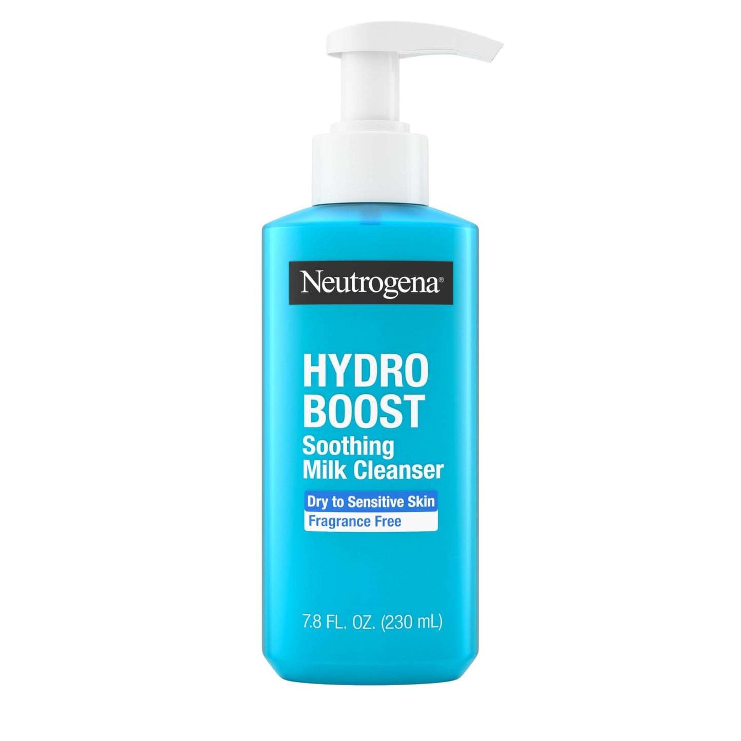 Neutrogena Hydro Boost Face Wash Soothing Milk Cleanser, Fragrance Free Hydrating Facial Cleanser With Hyaluronic Acid, Sensitive Skin Face Wash