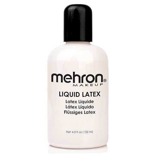 Mehron Makeup Liquid Latex | SFX | Halloween Latex Makeup | Glue for Skin | Prosthetic Glue 4.5 fl oz (133 ml) (Clear) | Made in the USA
