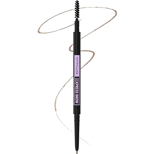 Maybelline Express Brow Ultra Slim Eyebrow Makeup, Brow Pencil with Precision Tip and Spoolie for Defined Eyebrows, Blonde, 1 Count
