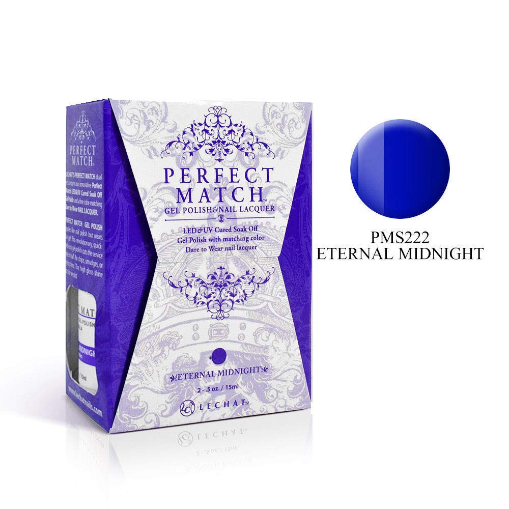 LeChat Perfect Match Gel Polish, Eternal Midnight, 0.5 fluid_ounces (PMS222) Beauty & Personal Care LECHAT