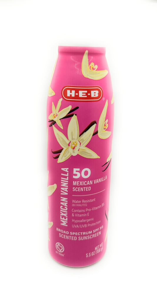 H-E-B Mexican Vanilla Scented Sunscreen Spray - SPF 50-5.5oz - 1 bottle Beauty & Personal Care H-E-B