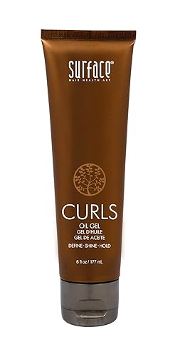 SURFACE Hair Curls Oil Gel - Defines, Adds Shine, and Provides Frizz Free Style Longevity - 6 fl oz
