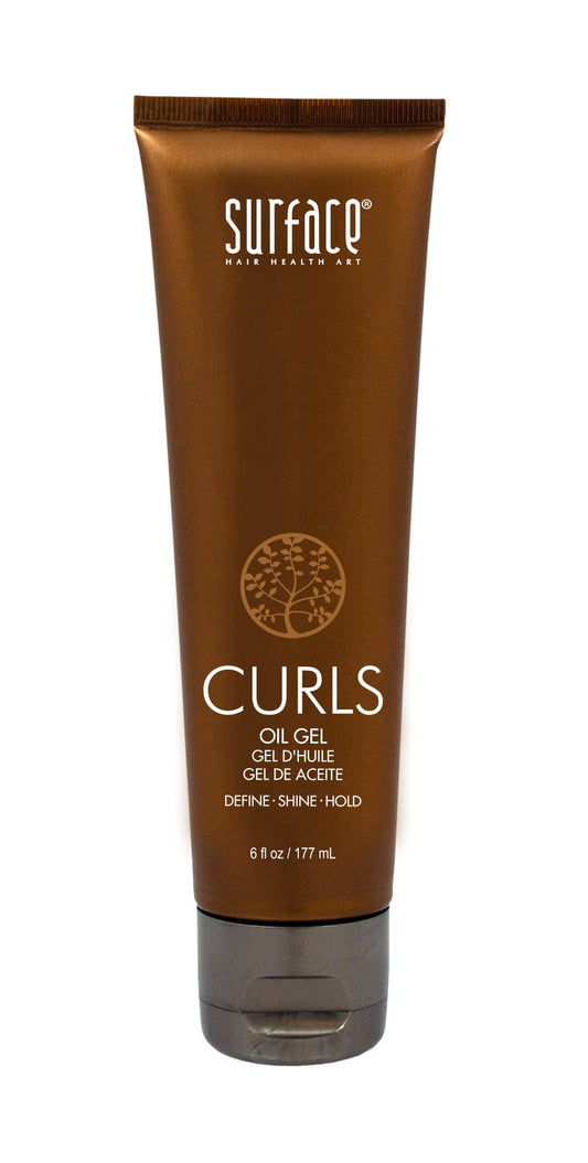 SURFACE Hair Curls Oil Gel - Defines, Adds Shine, and Provides Frizz Free Style Longevity - 6 fl oz