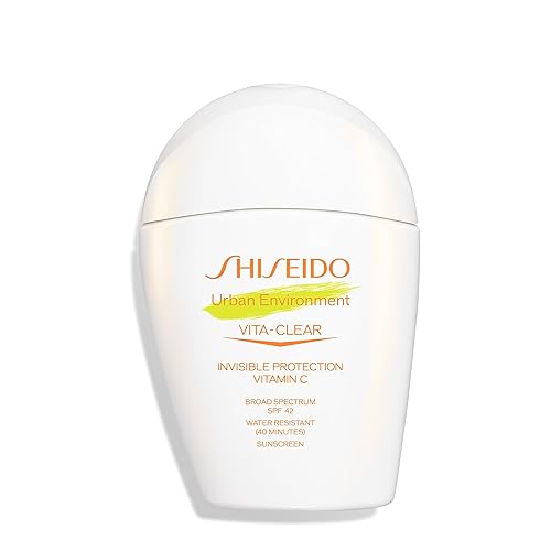 Shiseido Urban Environment Vita-Clear Sunscreen SPF 42 - Invisible Formula with Vitamin C - No-Shine, Makeup Effect for 8 Hours - Non-Comedogenic - 30