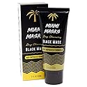 Miami Masks Blackhead Remover Bamboo Black Charcoal PeelOff Face Mask Anti-Acne Pore Minimizer Black head Remover Facial Mask All Skin Types Nose