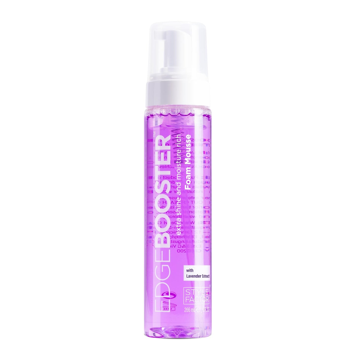 Style Factor EDGE BOOSTER Extra Shine & Moisture Rich Foam Mousse | Lightweight Styling for Curls, Waves, Braids, Locs & Protective Styles | Volume