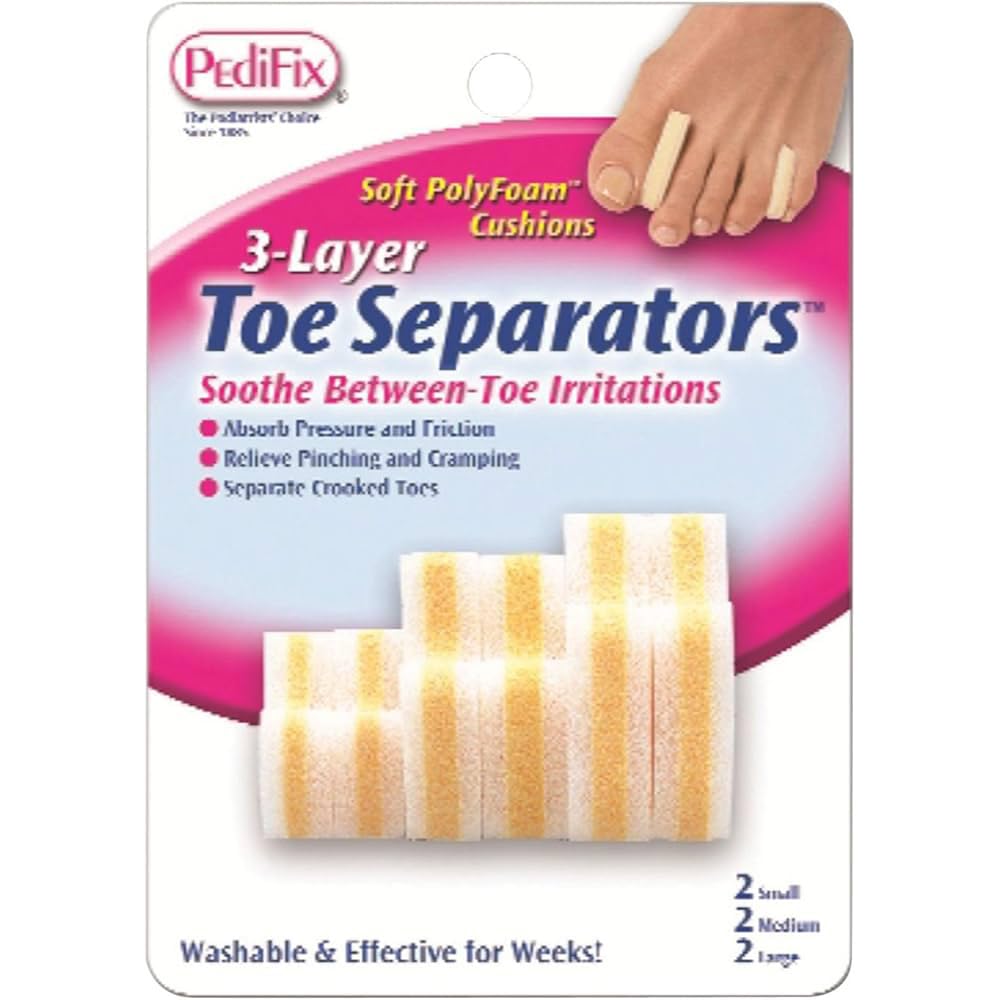 PediFix 3 Layer Toe Separators 6/box Beauty & Personal Care Pedifix