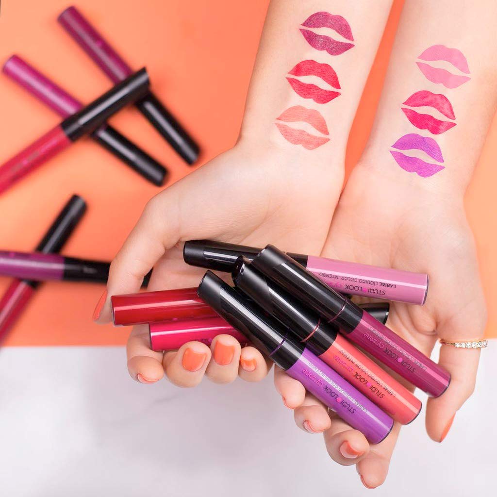 Cyzone Studio Look Intense Color Liquid Lipstick, Long-lasting, High Fixing, Color: Mauve .20 oz (6ml)