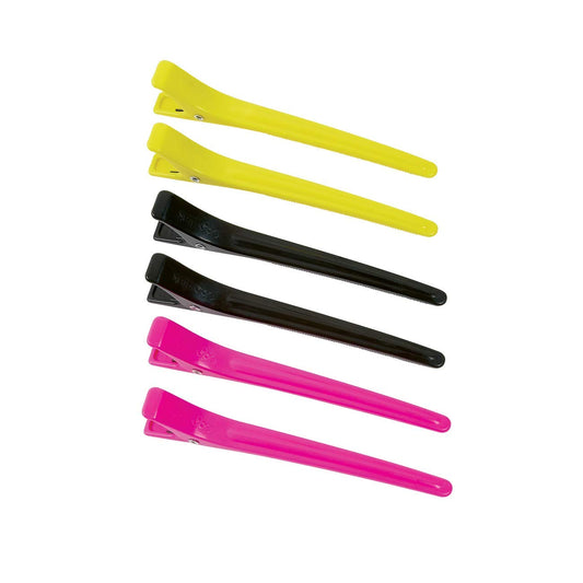 Colortrak Duckbill Clips, Tapered Tip Ideal for Sectioning, Strong Tension Springs, Long Grips for Easy Handling, Holds All Lengths of Hair