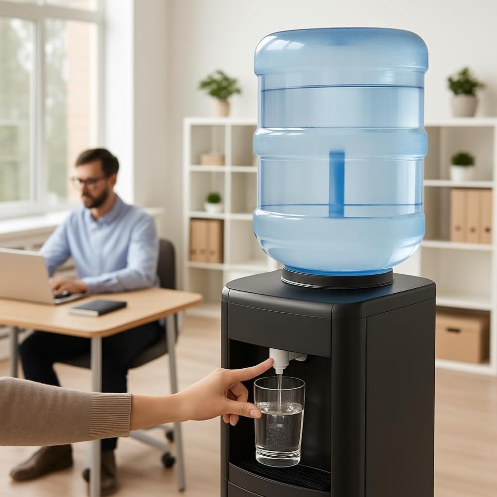 TIMPHO 5 Gallon Water Bottle - BPA Free Durable Plastic Jug with Easy Grip Handle, Reusable Container for Top and Bottom Load Water Dispensers