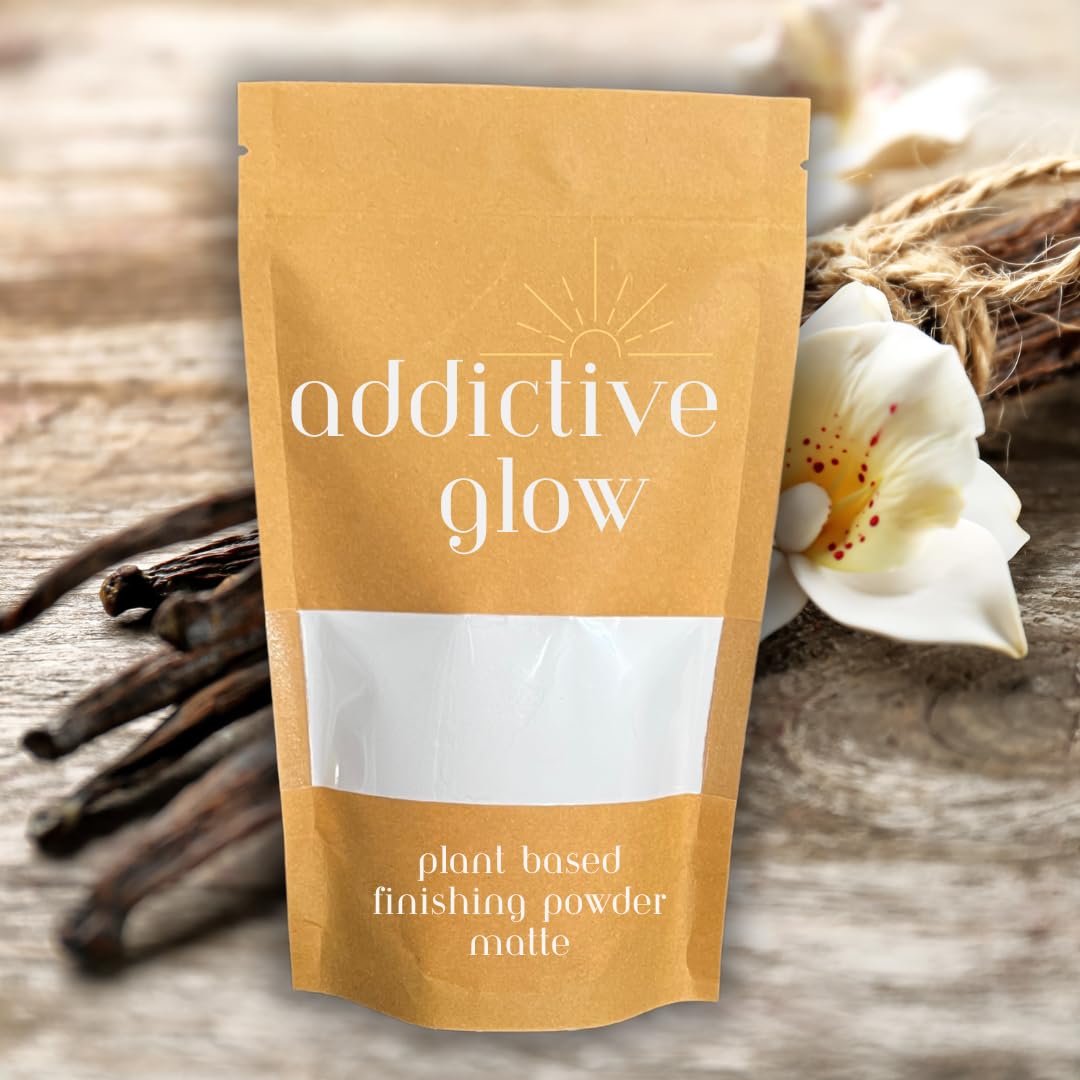 Addictive Glow Post Spray Tan Setting Powder - Translucent Plant Based Finishing Powder - Eliminates Sticky Feeling After Sunless Tanning - Matte or