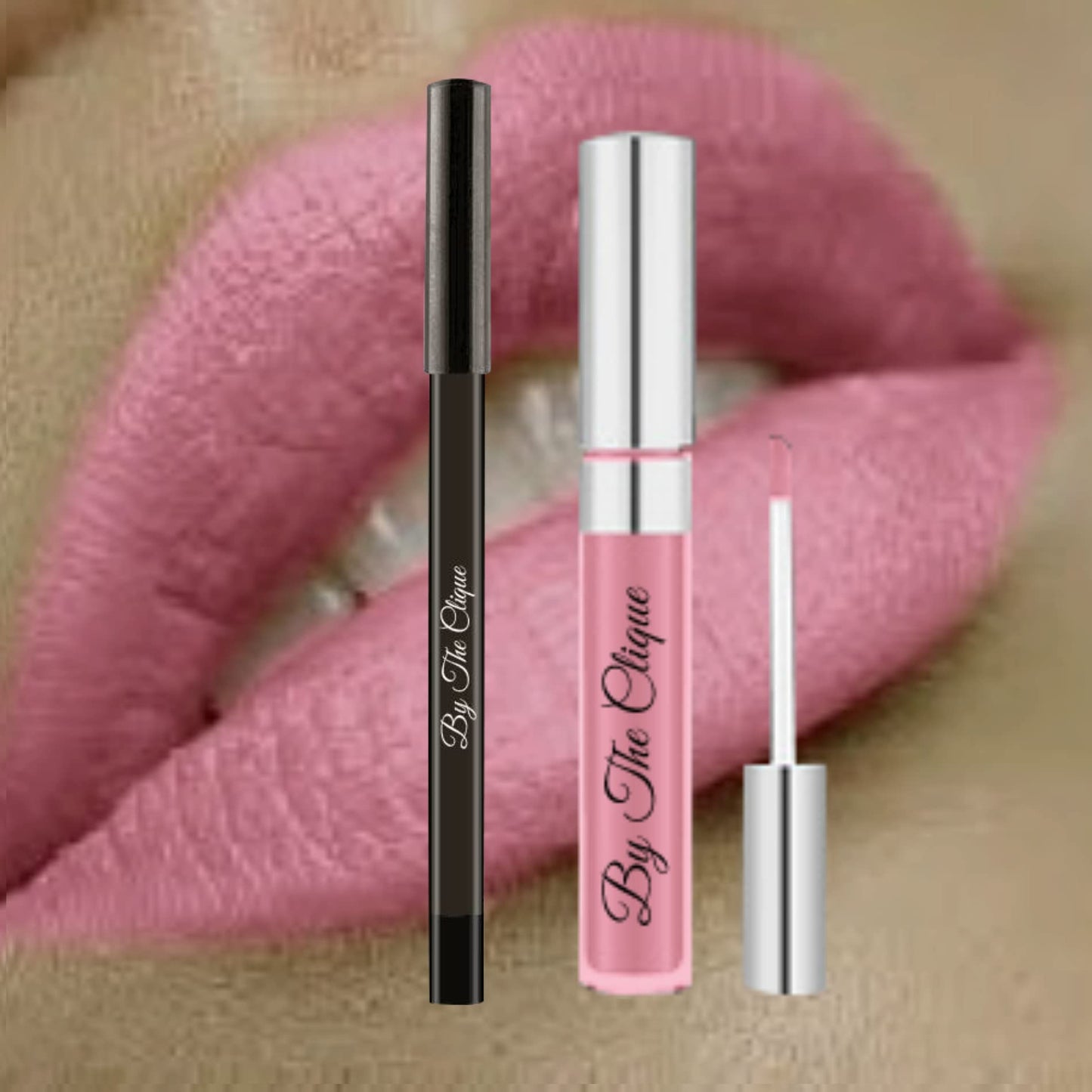 By The Clique Premium Light Pink Matte Lip Kit | Lipstick and Lip Liner Pencil Set | Blushing Bride…