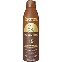 Coppertone Tanning Sunscreen Spray with Broad Spectrum SPF 15, Water Resistant Spray Sunscreen, Lightweight and Non-Greasy, 5.5 Oz