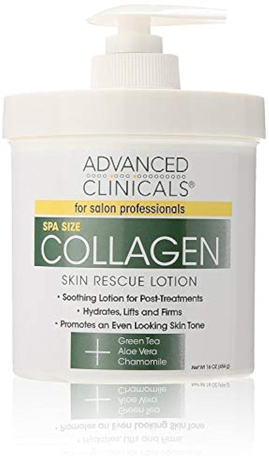 Advanced Clinicals Collagen Skin Rescue Lotion - Hydrate, Moisturize, Lift, Firm. Great for Dry Skin, 16 Ounce Beauty & Personal Care Advanced Clinicals