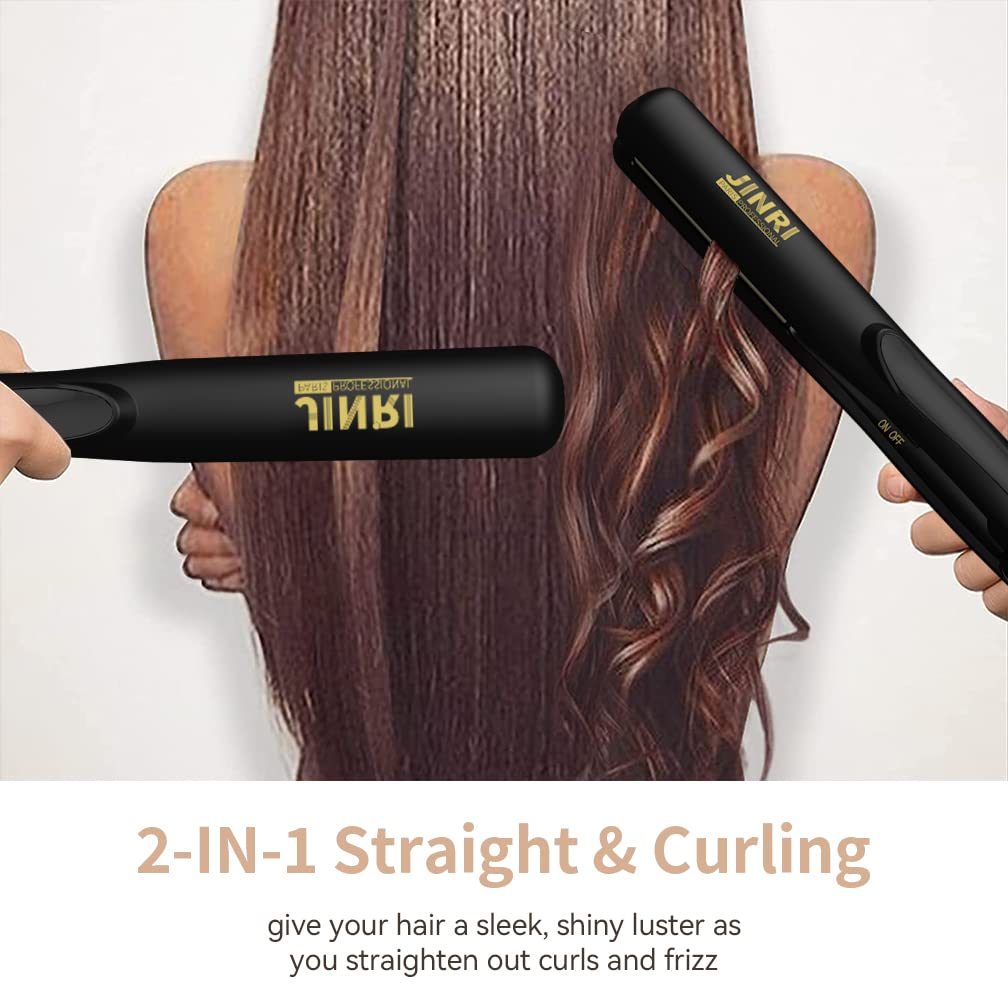 3 in 1 Hair Styling Tool: Straightening Brush, Crimper, and Flat Iron | Heated Brush for Smooth, Anti-Frizz Hair | Electric Straightener